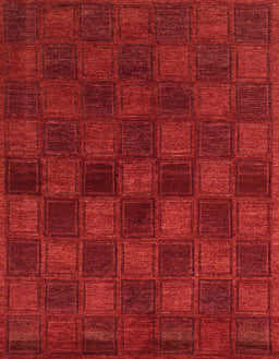 Machine Washable Abstract Red Rug, wshabs1556