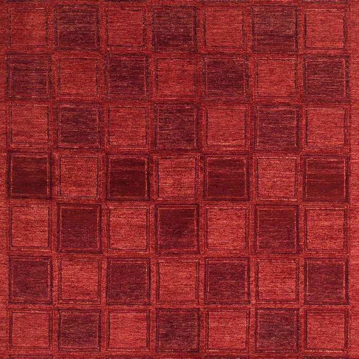 Machine Washable Abstract Red Rug, wshabs1556