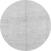 Round Solid Gray Modern Rug, abs1557gry