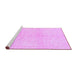 Sideview of Machine Washable Solid Purple Modern Area Rugs, wshabs1557pur