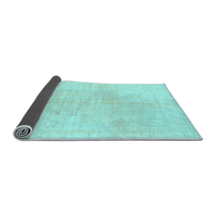 Sideview of Solid Light Blue Modern Rug, abs1557lblu