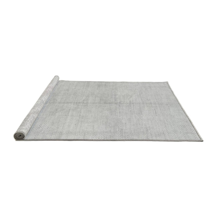 Sideview of Machine Washable Solid Gray Modern Rug, wshabs1557gry