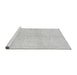 Sideview of Machine Washable Solid Gray Modern Rug, wshabs1557gry