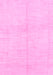 Machine Washable Solid Pink Modern Rug, wshabs1557pnk