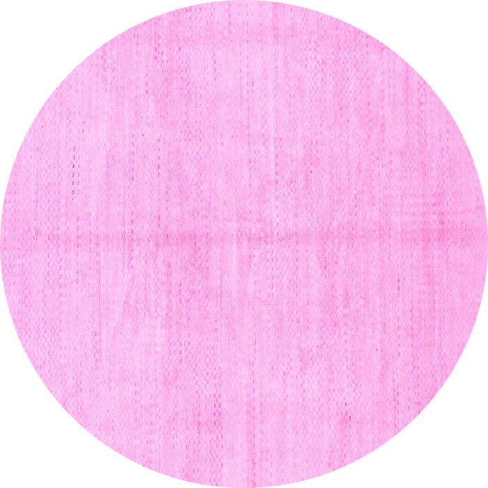 Round Solid Pink Modern Rug, abs1557pnk