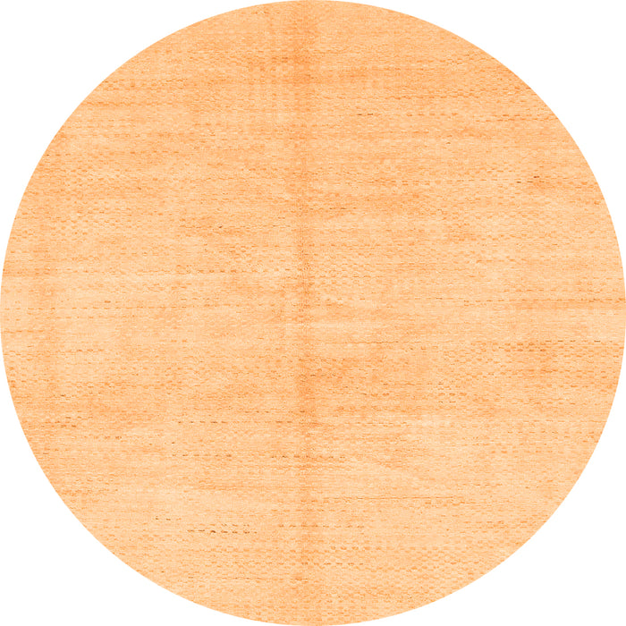 Round Solid Orange Modern Rug, abs1557org