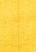 Machine Washable Solid Yellow Modern Rug, wshabs1557yw