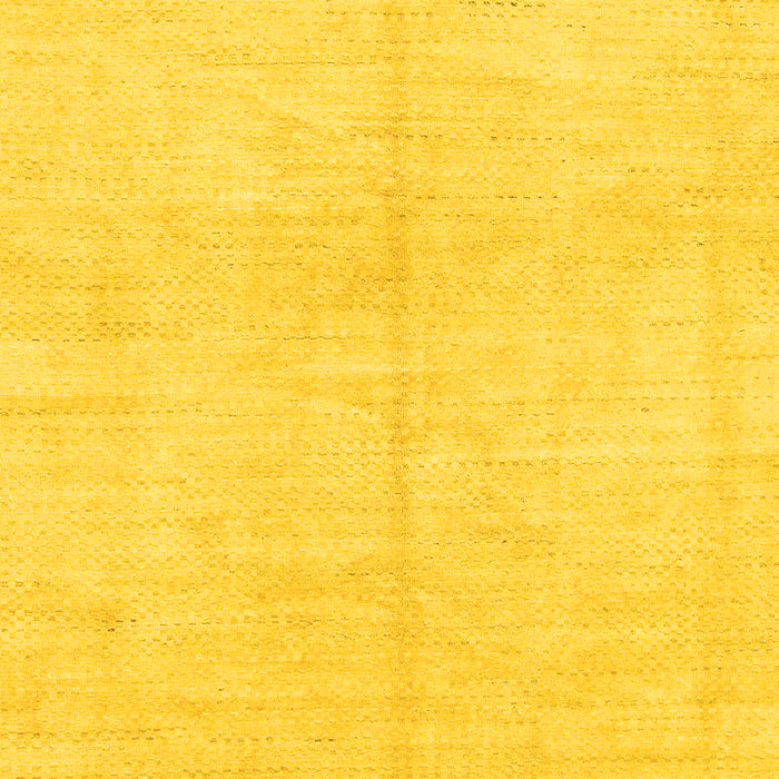 Machine Washable Solid Yellow Modern Rug, wshabs1557yw