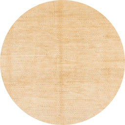 Round Machine Washable Abstract Brown Gold Rug, wshabs1557