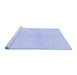 Sideview of Machine Washable Solid Blue Modern Rug, wshabs1557blu