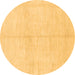 Round Solid Brown Modern Rug, abs1557brn