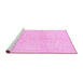 Sideview of Machine Washable Solid Pink Modern Rug, wshabs1557pnk