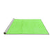 Sideview of Machine Washable Solid Green Modern Area Rugs, wshabs1558grn