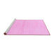 Sideview of Machine Washable Solid Pink Modern Rug, wshabs1558pnk