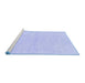 Sideview of Machine Washable Solid Blue Modern Rug, wshabs1558blu