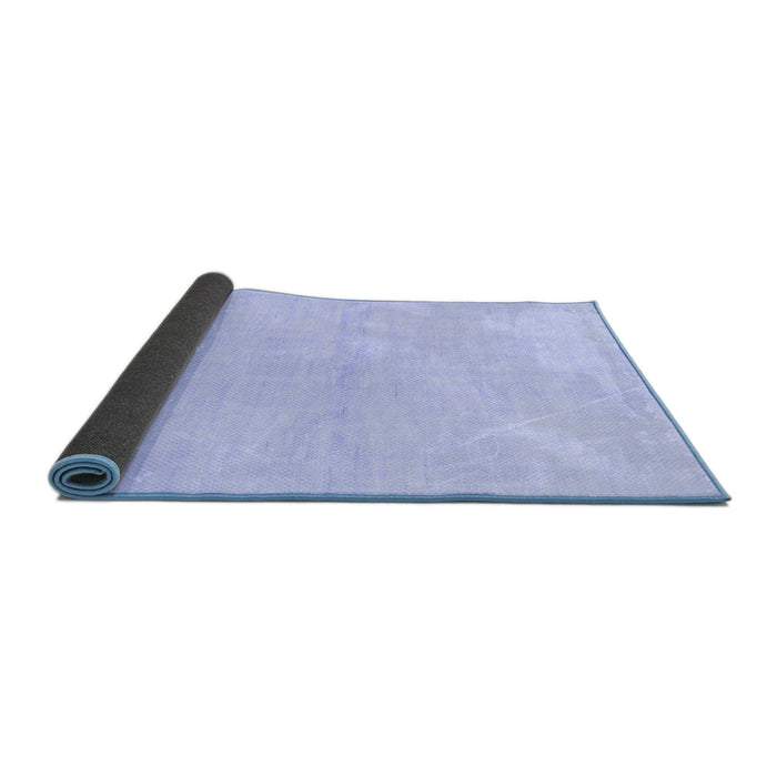 Sideview of Solid Blue Modern Rug, abs1558blu