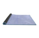 Sideview of Solid Blue Modern Rug, abs1558blu