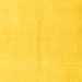 Square Solid Yellow Modern Rug, abs1558yw