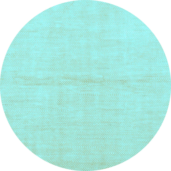 Round Machine Washable Solid Light Blue Modern Rug, wshabs1558lblu
