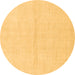 Round Machine Washable Solid Brown Modern Rug, wshabs1558brn