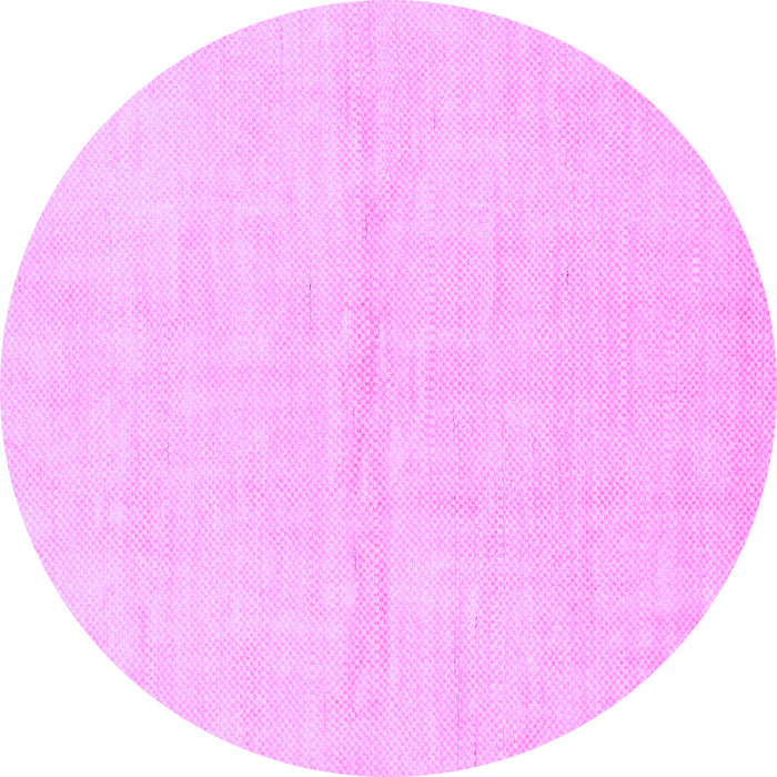 Round Machine Washable Solid Purple Modern Area Rugs, wshabs1558pur