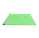 Sideview of Machine Washable Solid Emerald Green Modern Area Rugs, wshabs1558emgrn