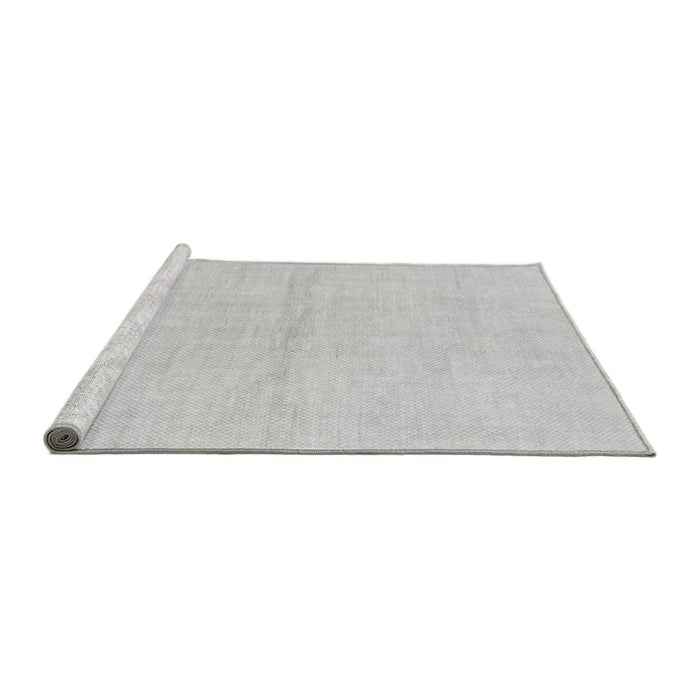 Sideview of Machine Washable Solid Gray Modern Rug, wshabs1558gry