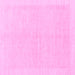 Square Machine Washable Solid Pink Modern Rug, wshabs1559pnk