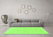 Machine Washable Solid Green Modern Area Rugs in a Living Room,, wshabs1559grn