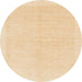 Round Abstract Khaki Gold Solid Rug, abs1559