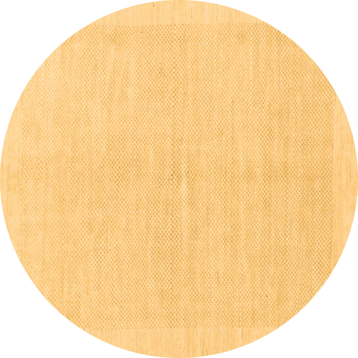 Round Machine Washable Solid Brown Modern Rug, wshabs1559brn