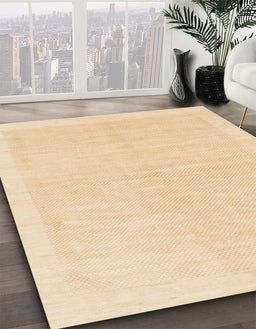 Machine Washable Abstract Khaki Gold Rug in a Family Room, wshabs1559