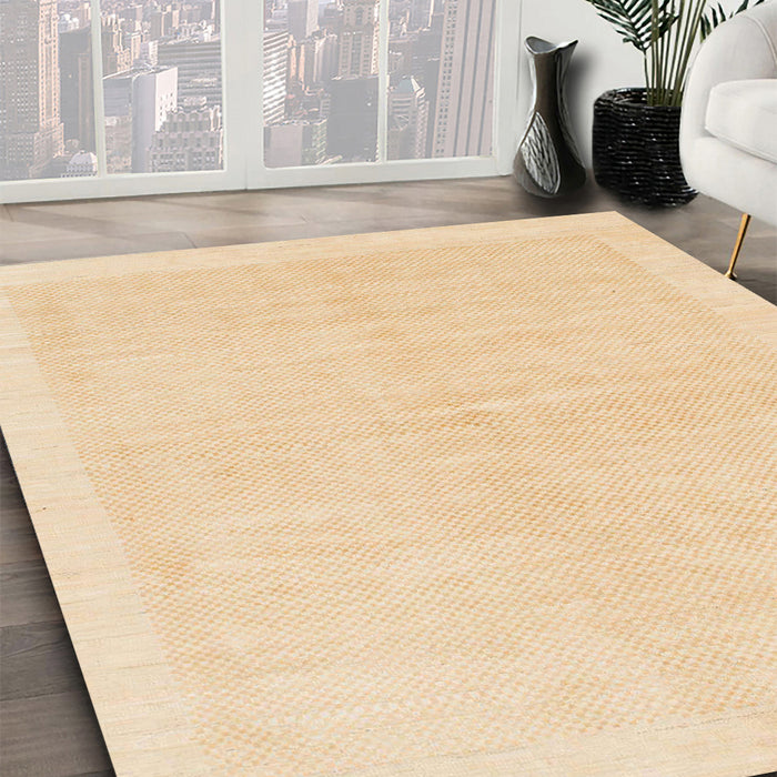 Machine Washable Abstract Khaki Gold Rug in a Family Room, wshabs1559