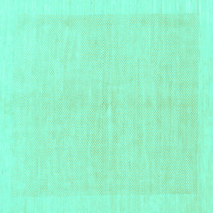 Square Solid Turquoise Modern Rug, abs1559turq