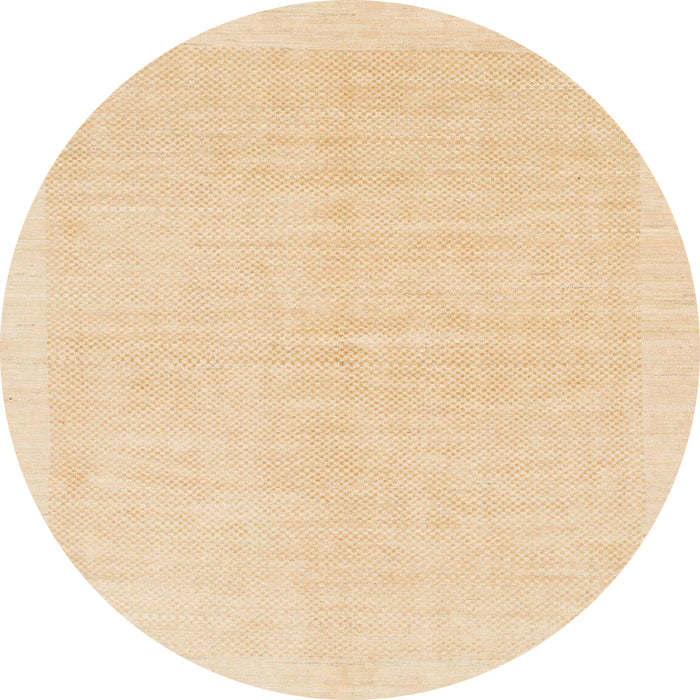 Round Machine Washable Abstract Khaki Gold Rug, wshabs1559