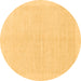 Round Solid Brown Modern Rug, abs1559brn