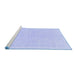 Sideview of Machine Washable Solid Blue Modern Rug, wshabs1559blu