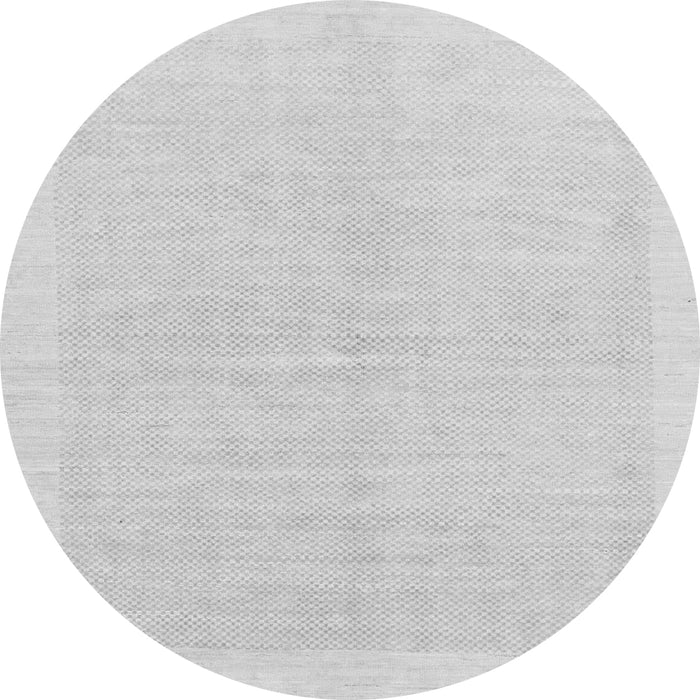 Round Solid Gray Modern Rug, abs1559gry