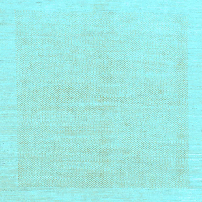 Square Machine Washable Solid Light Blue Modern Rug, wshabs1559lblu