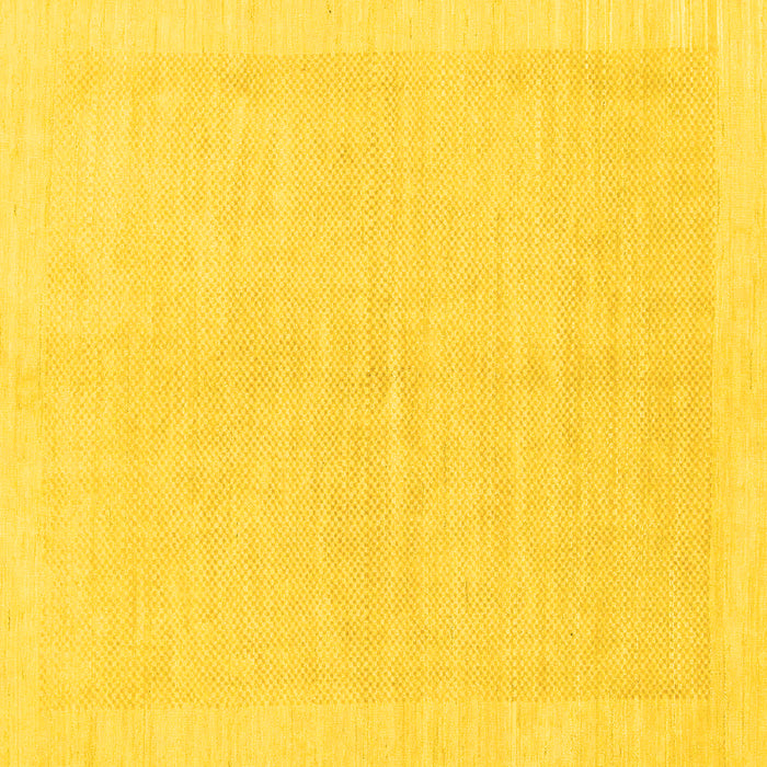 Square Solid Yellow Modern Rug, abs1559yw