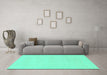 Machine Washable Solid Turquoise Modern Area Rugs in a Living Room,, wshabs155turq