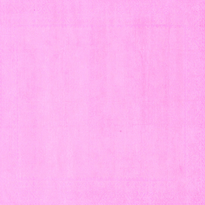 Square Machine Washable Solid Pink Modern Rug, wshabs155pnk