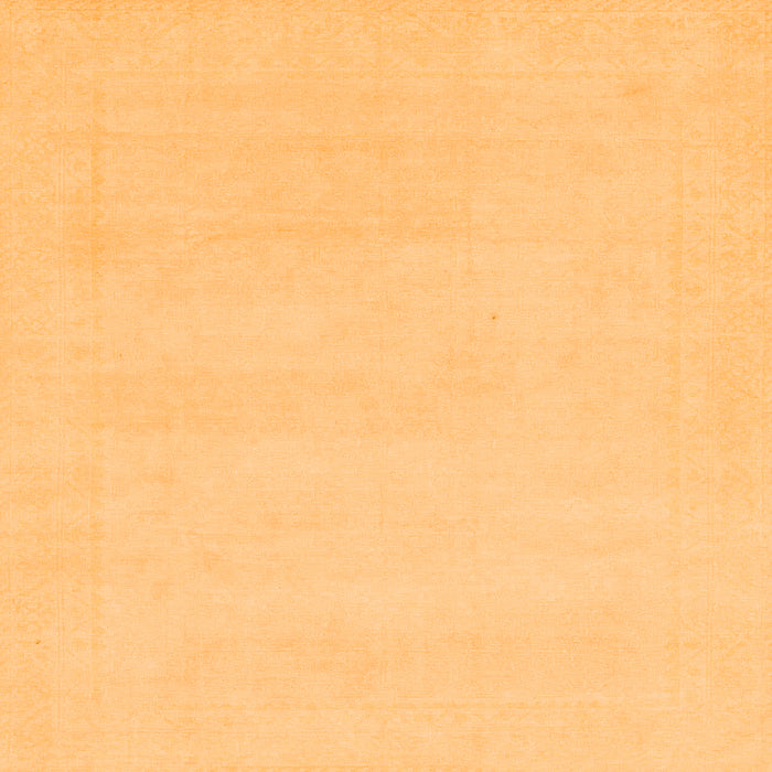 Square Solid Orange Modern Rug, abs155org