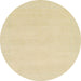 Round Abstract Brown Gold Solid Rug, abs155