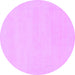 Round Solid Purple Modern Rug, abs155pur