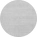 Round Solid Gray Modern Rug, abs155gry