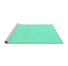 Sideview of Machine Washable Solid Turquoise Modern Area Rugs, wshabs155turq