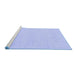 Sideview of Machine Washable Solid Blue Modern Rug, wshabs155blu