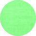 Round Solid Emerald Green Modern Rug, abs155emgrn