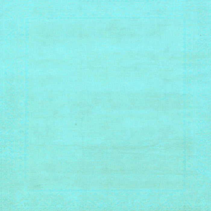 Square Machine Washable Solid Light Blue Modern Rug, wshabs155lblu